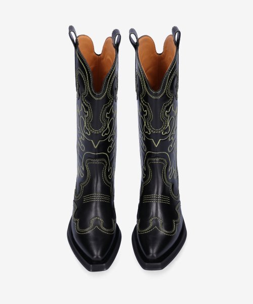 Ganni black hot sale cowboy boots