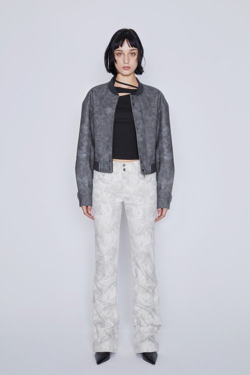 JACQUARD SHIRRING PANTS (BEIGE)