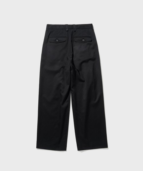 HENRY 3TUCK WOOL PANTS (BLACK)