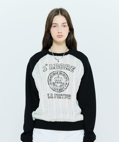 L6 CABLE SWEATSHIRT(WHITE)