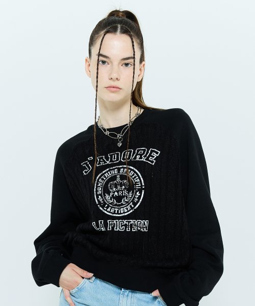 L6 CABLE SWEATSHIRT(BLACK)