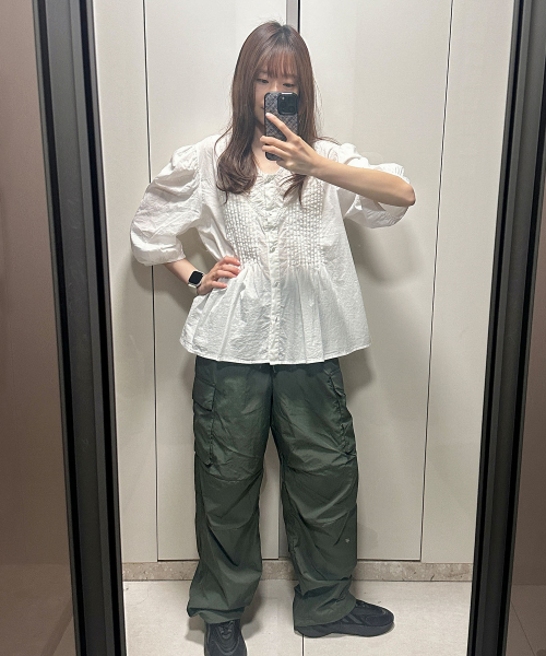Нейлоновые брюки-парашюты карго - Khaki