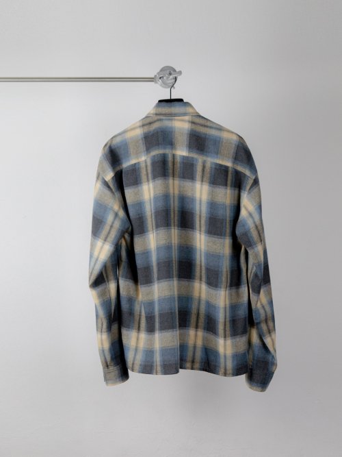 OVERSIZED FLANNEL CHECK SHIRTS_LIGHT BLUE