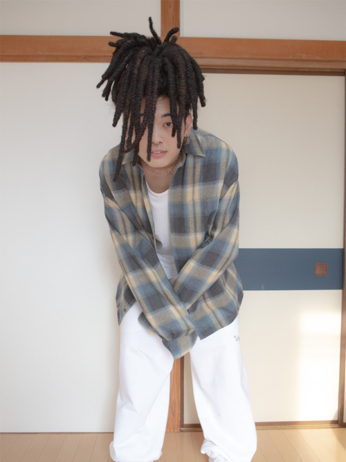 OVERSIZED FLANNEL CHECK SHIRTS_LIGHT BLUE