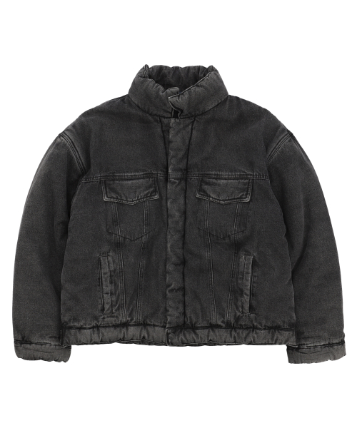 PADDED DENIM JUMPER [BLACK]