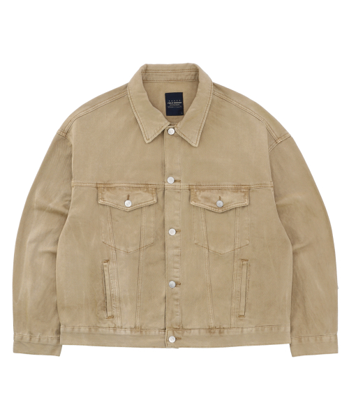 DYEING DENIM JACKET [BEIGE]