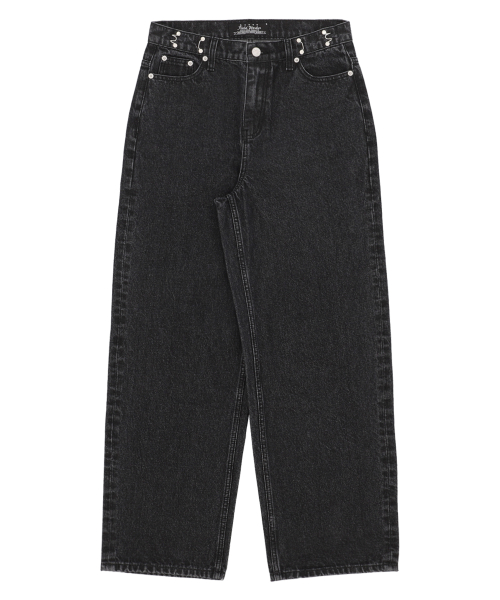 O.B DETAIL BIOSTONE широкий DENIM [BLACK]