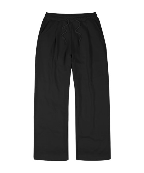 MUSINSA | MOZMOZ Muji One-Tuck Wide Training Pants Black