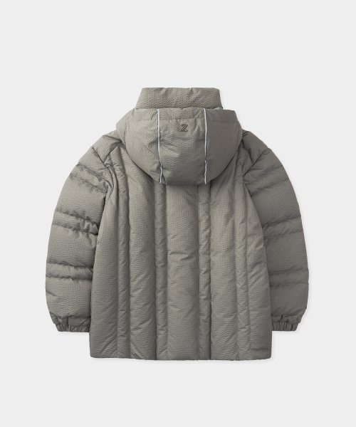 Пуховик с тиснением Grey