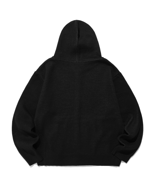 MUSINSA | NICEGHOSTCLUB KISS CLUB KNIT ZIP HOODIE_BLACK(NG2DFUK683A)