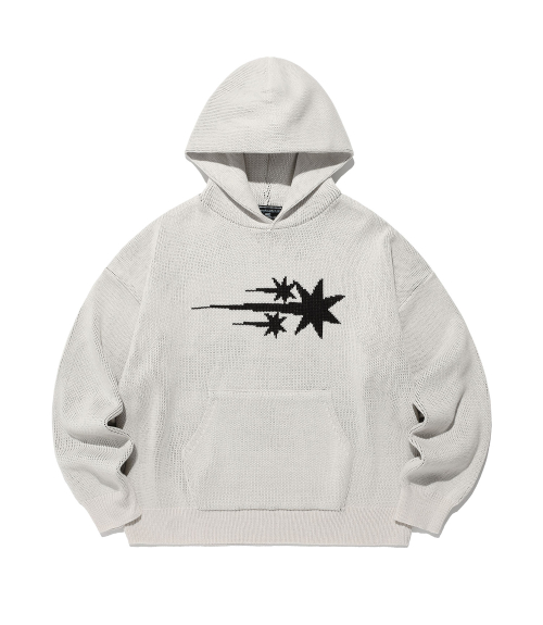 3STARS LOGO трикотаж HOODIE_IVORY(NG2DFUK610A)