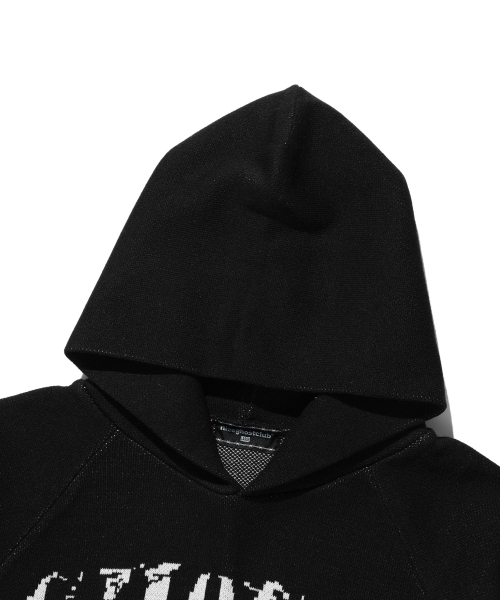 BIG GHOST LOGO трикотаж HOODIE_BLACK(NG2DFUK611A)