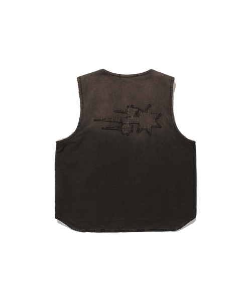 COTTON WASHED VEST_коричневый(NG2DFUB990A)