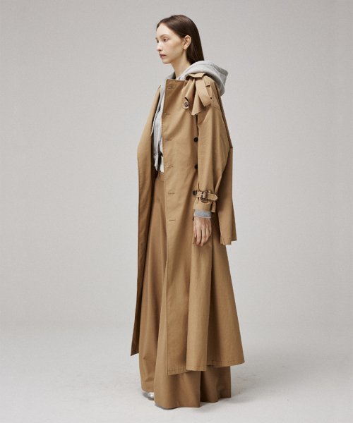 Signature double пуговица trench coat