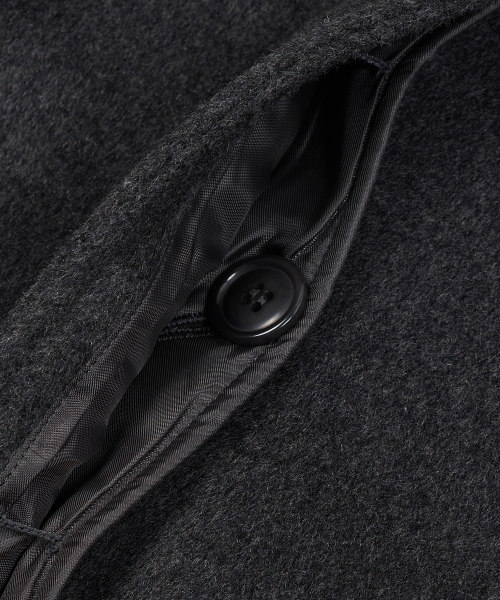 Hooded полу Coat [Charcoal]