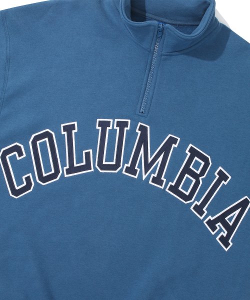 Флисовый свитшот COLUMBIA ARCH OVER-FIT FLEECE HALF ZU (royal blue)