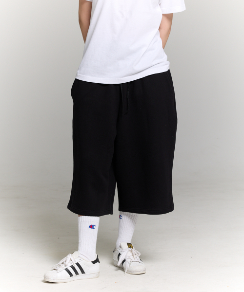 [Fabric selection available] Carpenter Bermuda Sweat 3/4 Pants Black thumbnail 19