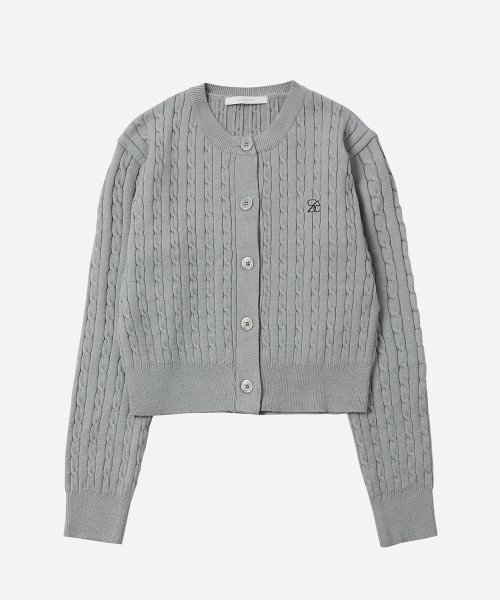 Кардиган крупной вязки с логотипом SAC, Light Grey 4W2316002
