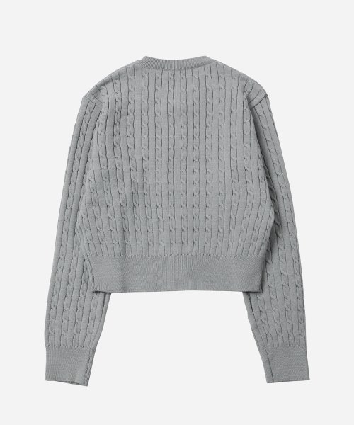 Кардиган крупной вязки с логотипом SAC, Light Grey 4W2316002