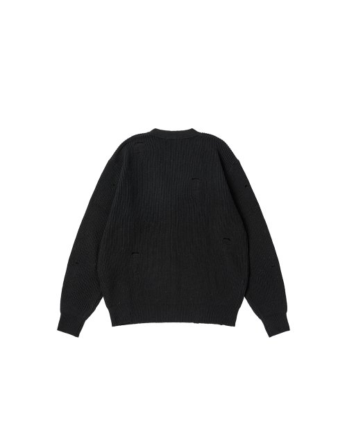 Кардиган с потёртостями Damaged (Black)