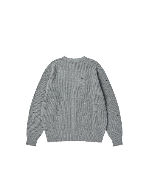 Рваный кардиган (Grey melange)