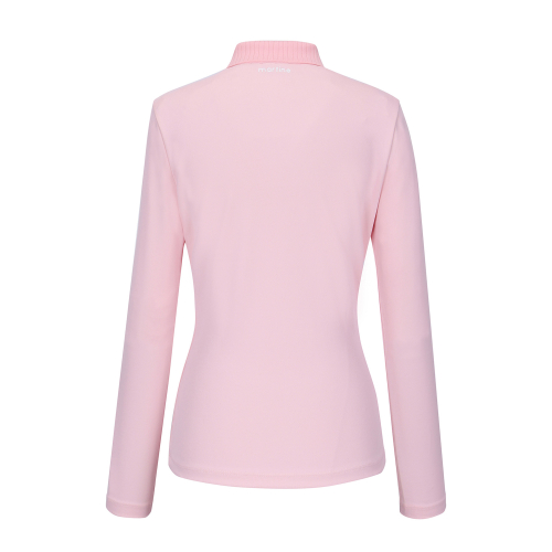 воротник острый Basic поло Shirts_L/Pink