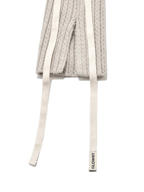 glowny グロウニーISA KNIT WARMER (GRAY)-