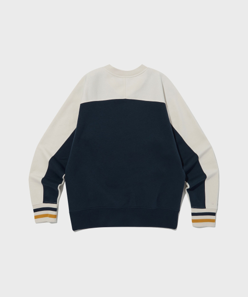 Свитшот с V-вырезом и колор-блоком Normal Navy