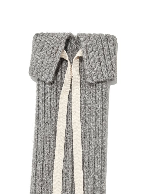 全国宅配無料 glowny グロウニーISA KNIT WARMER (GRAY) レッグ