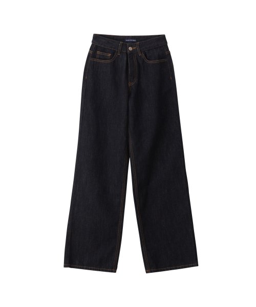 Loose подгонка Denim Pants_ Raw
