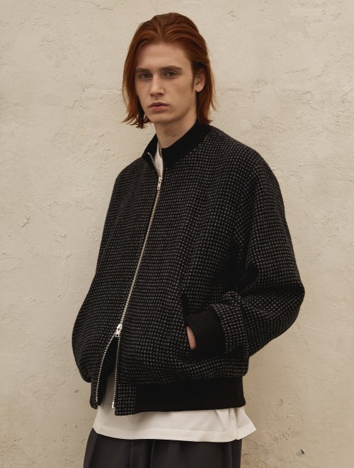 WOOL ZIP UP куртка (BLACK)