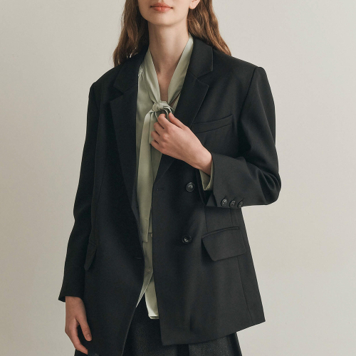WD_Loose подгонка classic jacket_BLACK