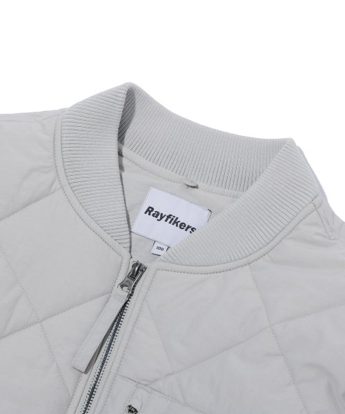 Стеганая куртка с логотипом LIGHT GREY (MO1JU007-071)