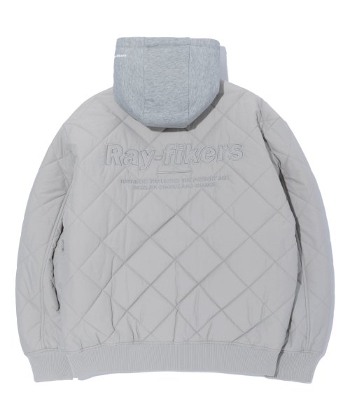 Стеганая куртка с логотипом LIGHT GREY (MO1JU007-071)