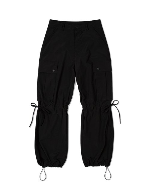 Нейлоновые брюки карго с бантами (BLACK)