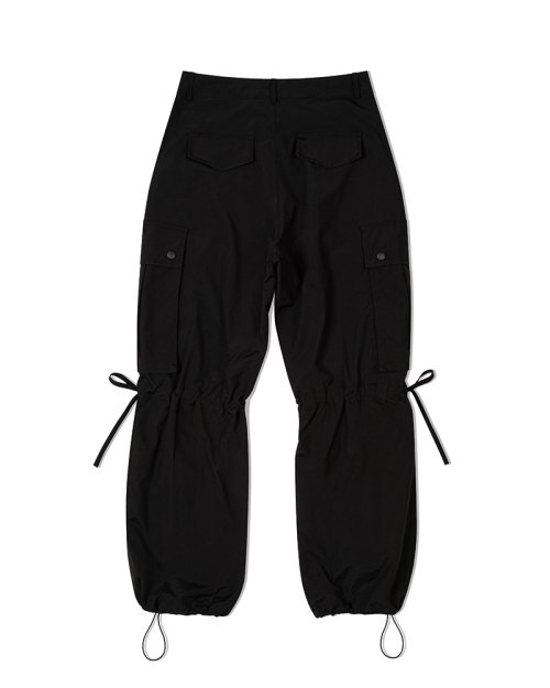 Нейлоновые брюки карго с бантами (BLACK)
