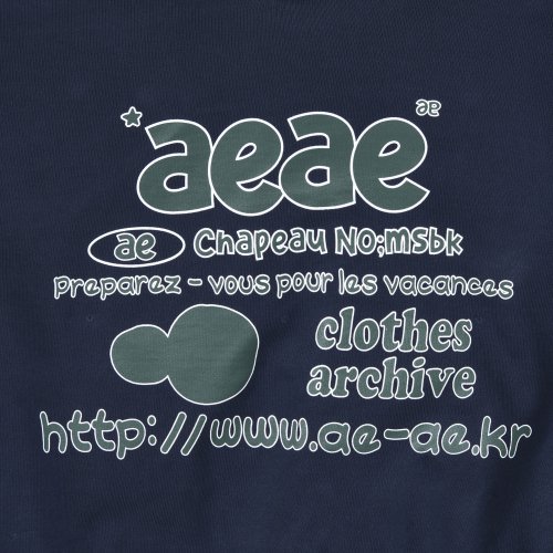 MUSINSA | AEAE Doodle Web Logo Crop Hoodie-[NAVY]