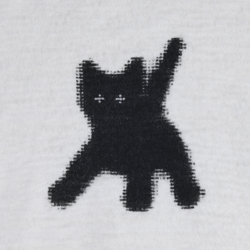 Flashed Cats Angora Knit -[WHITE]