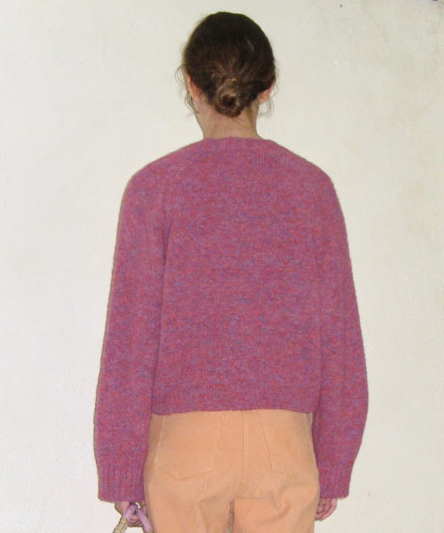 MUSINSA | SINOON MIXED PULLOVER KNIT (PLUM)