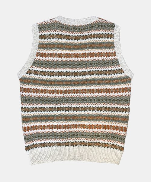 Жилет Harvest с узором fair isle - Sand