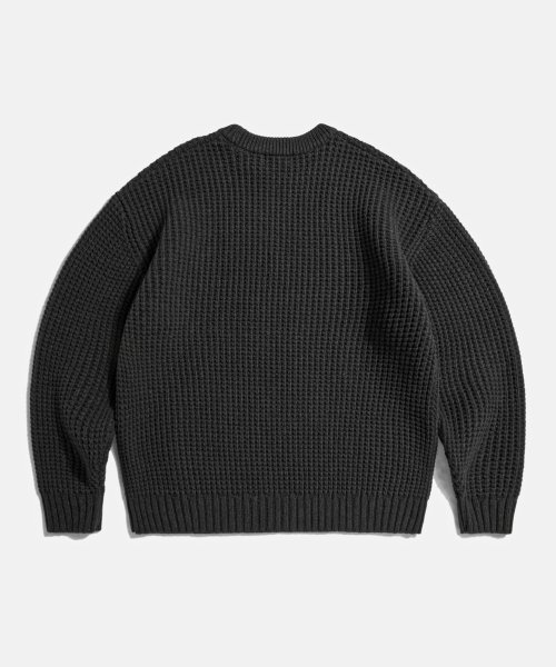 Charcoal Waffle Knit Sweater – Outclass