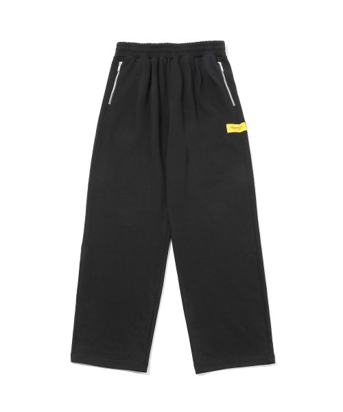 Широкие спортивные брюки со складкой (Black)