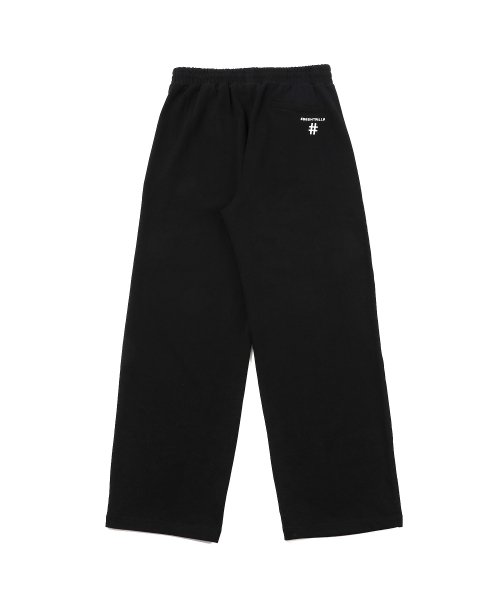 Широкие спортивные брюки со складкой (Black)