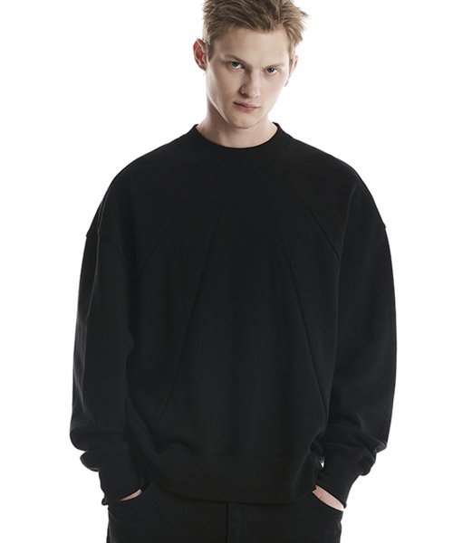 Свитшот со встречной складкой (Black)_ PD3TS1717