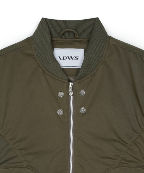 Circle Shirring Logo Ma-1 хаки