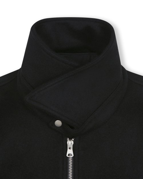 CASHMERE MILITARY ZIP-UP JACKET BLACK