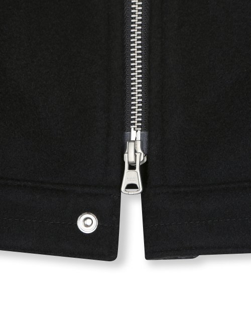 CASHMERE MILITARY ZIP-UP JACKET BLACK