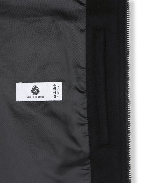 CASHMERE MILITARY ZIP-UP JACKET BLACK