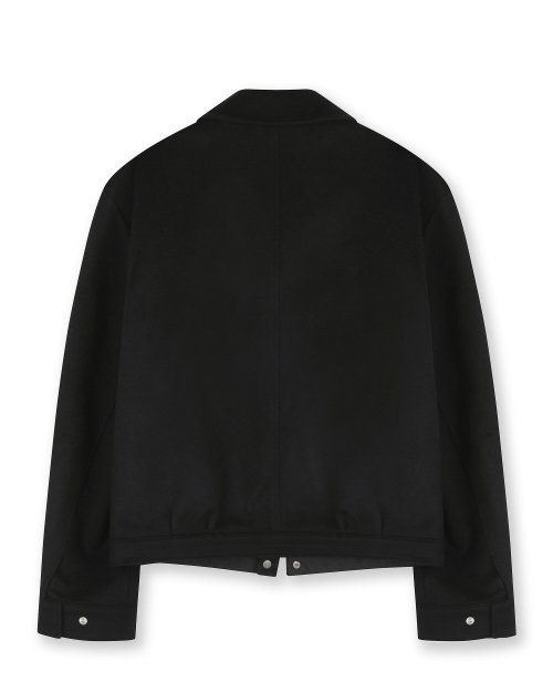 MUSINSA | BESLOW CASHMERE MILITARY ZIP-UP JACKET BLACK