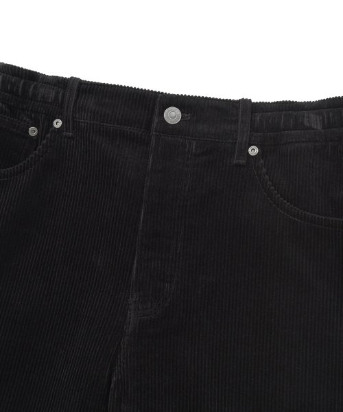 Вельветовые брюки-карго semi-wide, Black